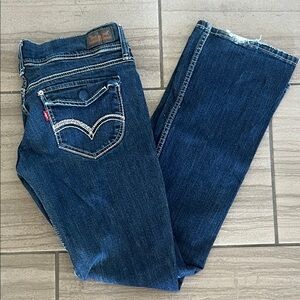 Levi's 524 Too Superlow Women's Junior Dark Blue Jeans Size7